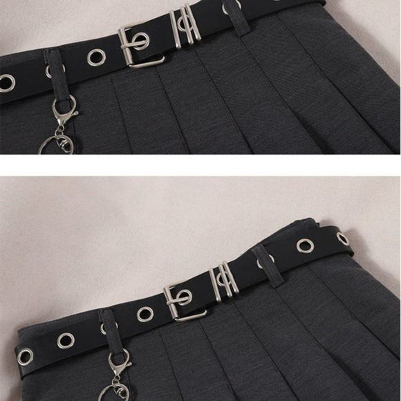 Black Pleated Mini Skirt | Japan Harajuku School - Picture 4 of 5